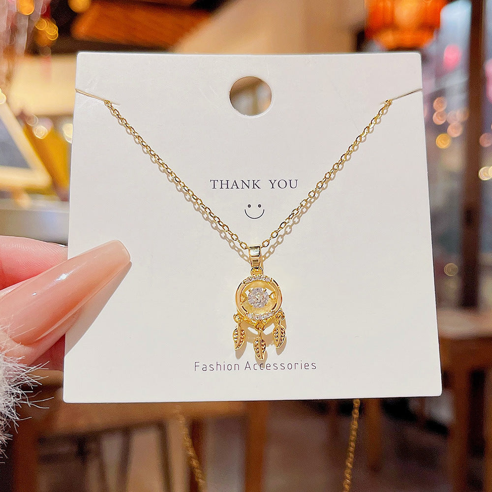 Dream Catcher Zirconia Pendant Necklace (Pack of 3)