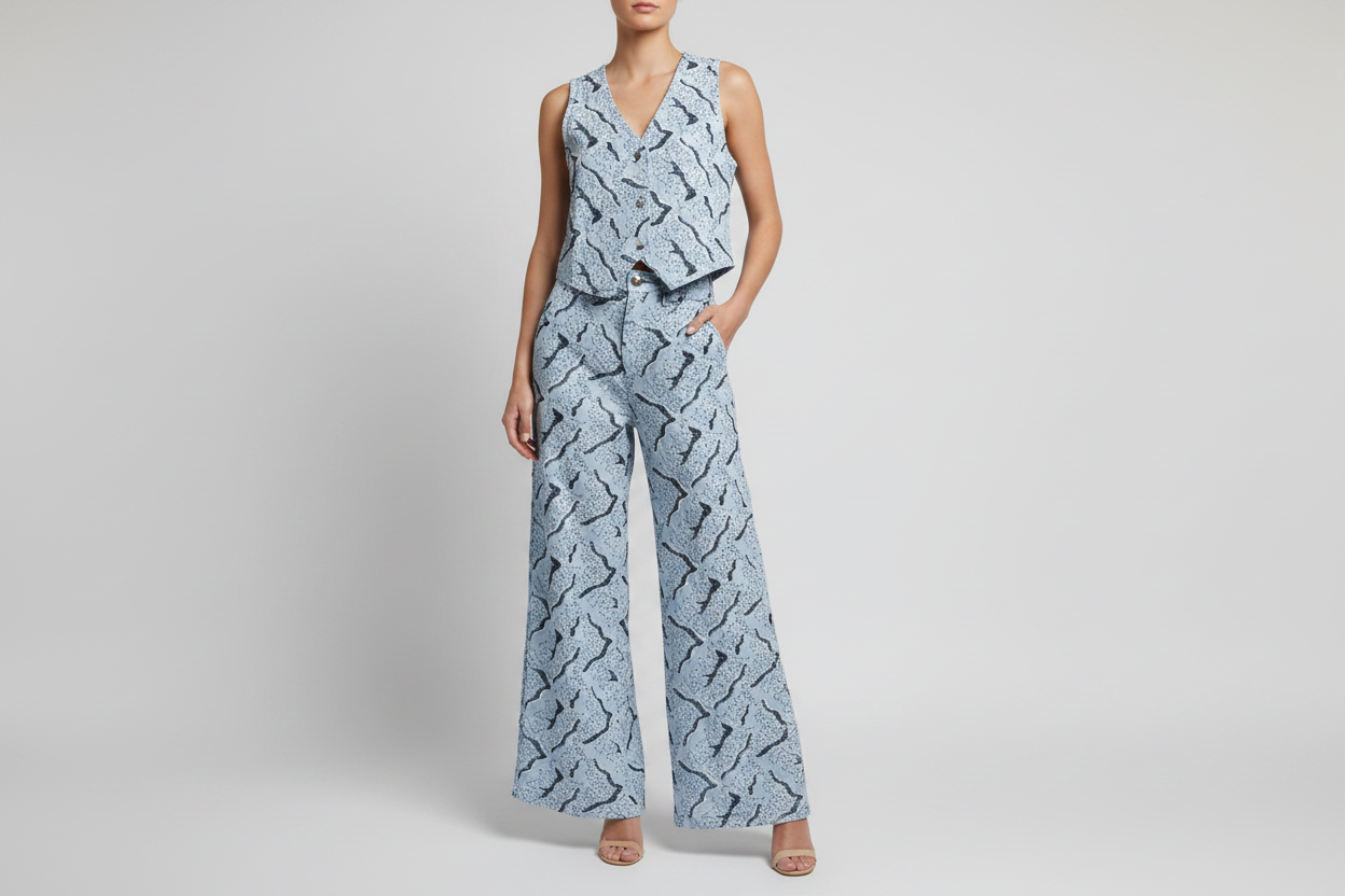 2-PC Set - Full Body with Button & Pockets