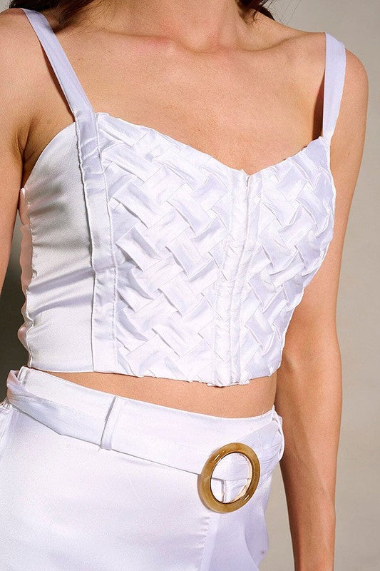 Sleeveless Crop Top & Wide Leg Pants 2pc. Set (Pack of 6)