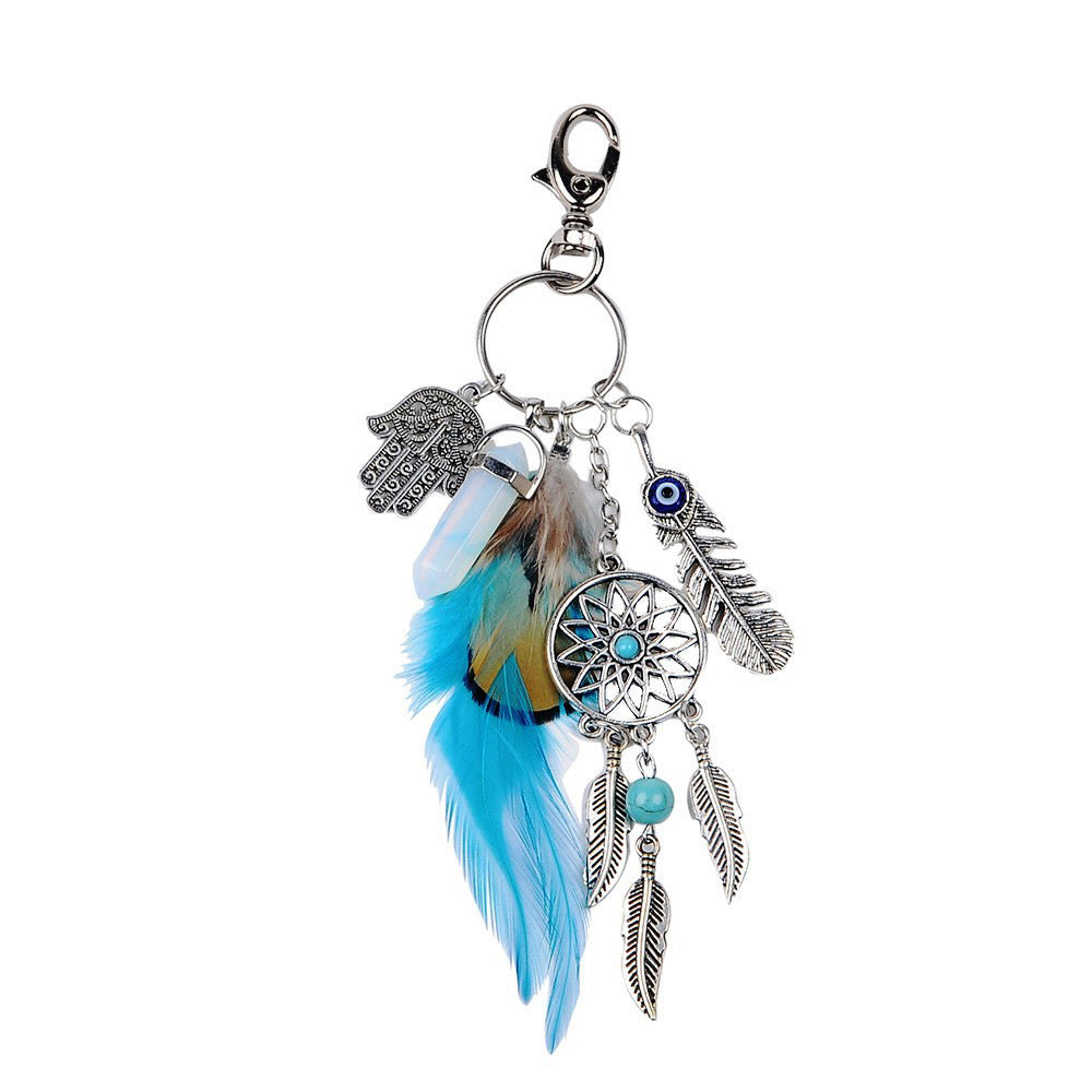 Dream Catcher Feather Metal Keychain (Pack of 6)