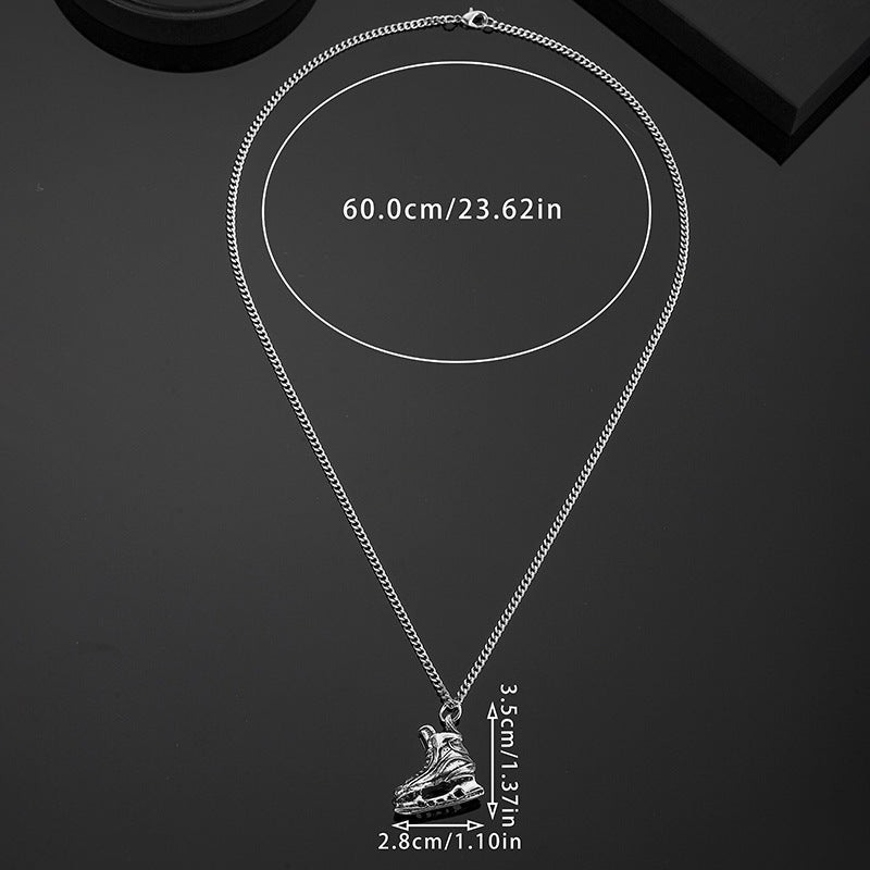 Size reference diagram – 60cm chain, 3.5cm × 2.8cm pendant
