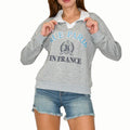 Collared Contrast Fleece Top - front smiling pose
