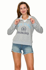 Collared Contrast Fleece Top - front smiling pose