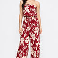 Floral Print Crinkle Off Shoulder Jumpsuit (Pack of 6)
