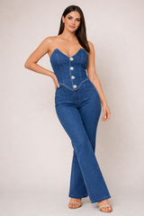 Denim Diamonds Tuxedo Jumpsuit (Pack of 6)