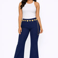 Flare Pants with Chain Belt (Pack of 6)