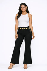Flare Pants with Chain Belt (Pack of 6)