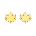Maple Leaf Stainless Steel Stud Earrings (Pack of 5)