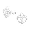 Silver Fleur de Lys Ear Studs