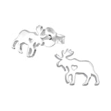 Sterling Silver Moose Ear Studs
