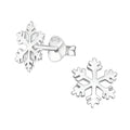 Silver Snowflake Ear Studs