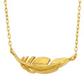 Gold Plated Feather Sterling Silver Necklace