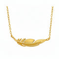Gold Plated Feather Sterling Silver Necklace