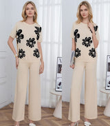 Floral Sequin 2-Piece Knit Set (Pack of 12)
