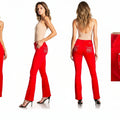 Red Flare Rhinestone Jeans (Pack of 14)