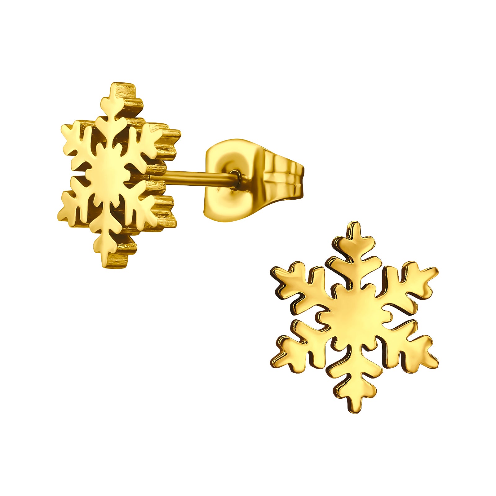 Snowflake Stainless Steel Ear Studs