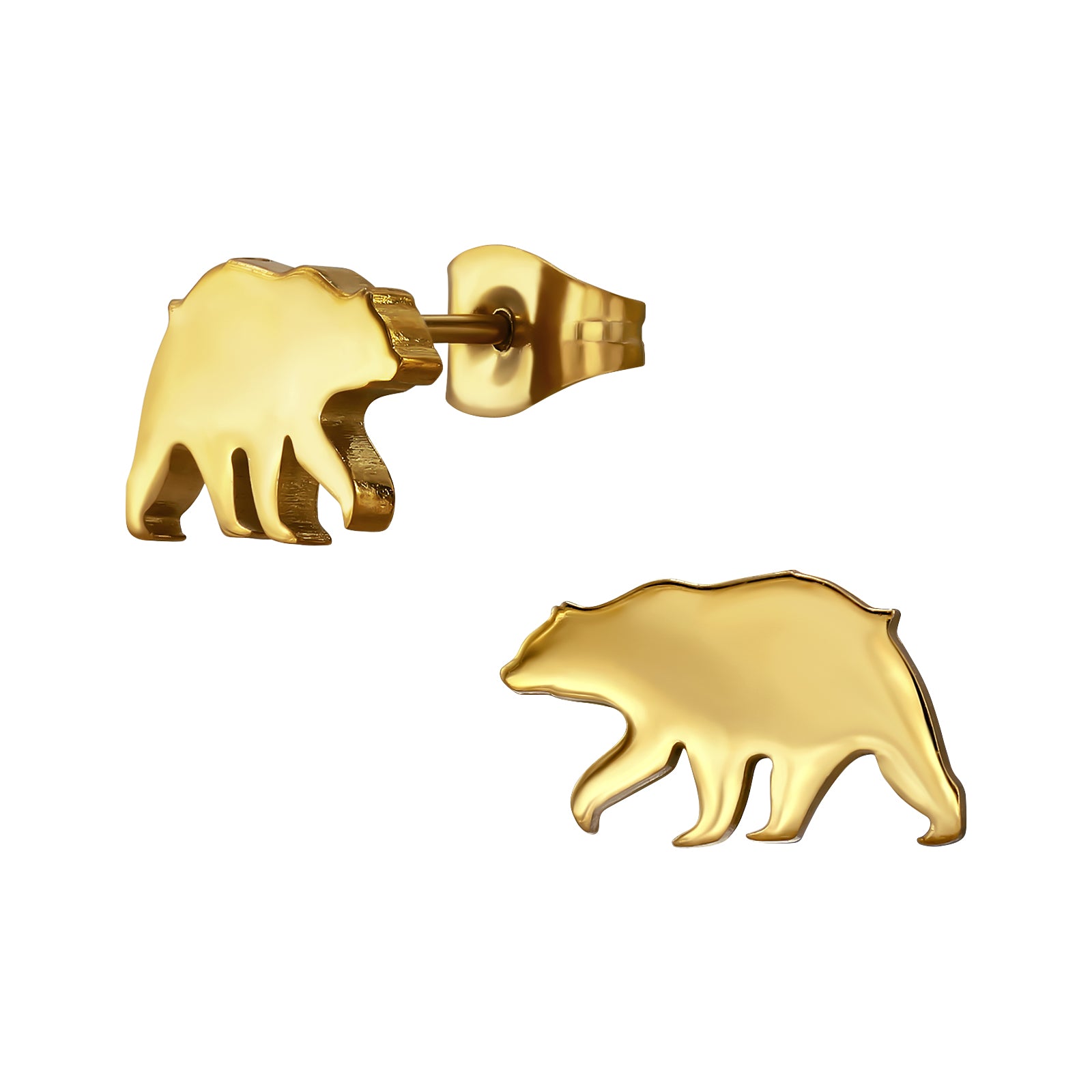 Polar Bear Surgical Grade Stainless Steel Ear Studs (Pack of 5)