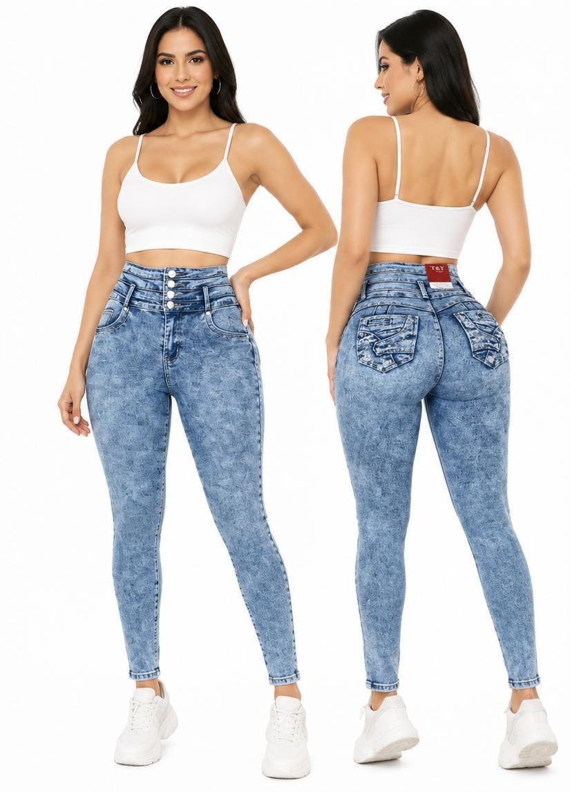 Colombian Skinny Jeans - Blue Snow Wash (Pack of 12)