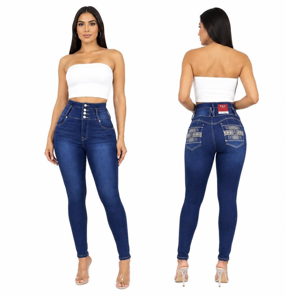 Colombian Skinny Jeans - Dark Blue (Pack of 16)