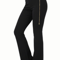Black Flare Pants with Chain