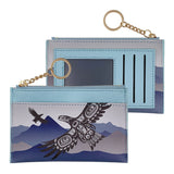 Zippered Card Wallet Soaring Eagle Corey Bulpitt Haida front and back view