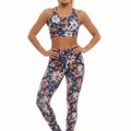 Navy Floral Yoga & Fitness Set (Pack of 6)