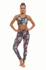 Navy Floral Yoga & Fitness Set (Pack of 6)