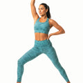 Teal Palm Print Yoga & Fitness Set (Pack of 6)